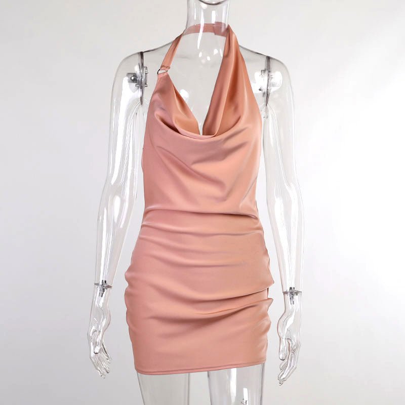 Sleeveless Backless Mini Dress - THREADLIGHT