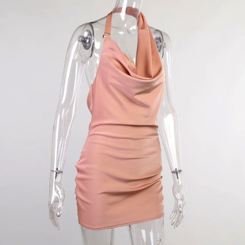 Sleeveless Backless Mini Dress - THREADLIGHT