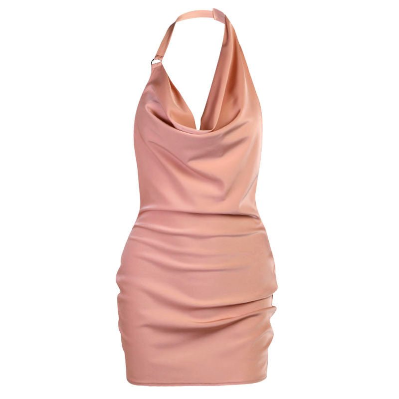 Sleeveless Backless Mini Dress - THREADLIGHT