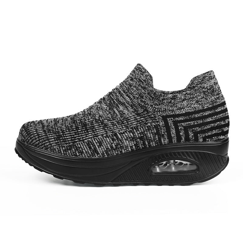 Slip - on Lazy Shoes Flying Woven Shaking Shoes Women - THREADLIGHT