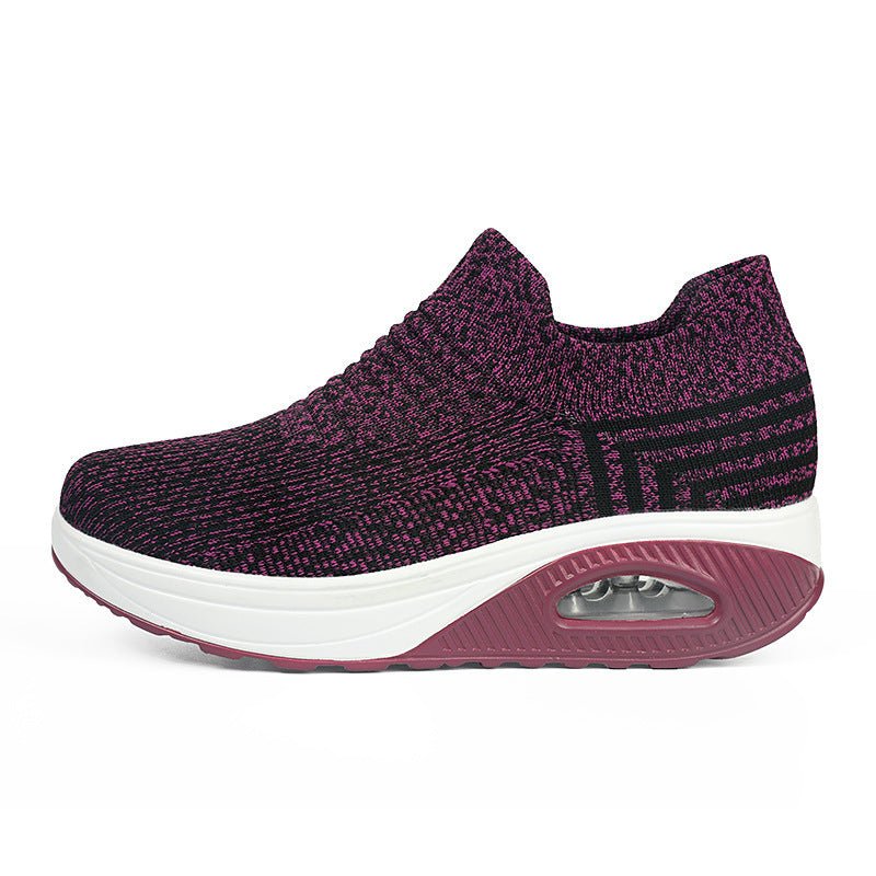 Slip - on Lazy Shoes Flying Woven Shaking Shoes Women - THREADLIGHT