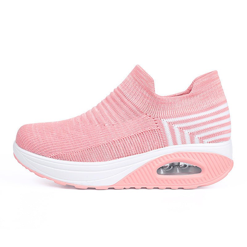 Slip - on Lazy Shoes Flying Woven Shaking Shoes Women - THREADLIGHT