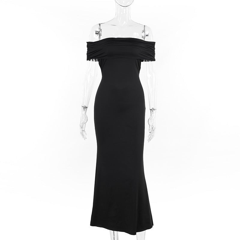 Socialite Style Elegant Sexy Backless Off - shoulder Dress Women - THREADLIGHT