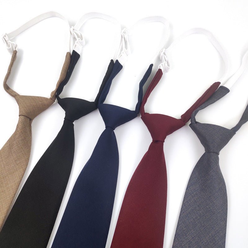 Solid Color Navy Blue Tie Men's Tie - THREADLIGHT