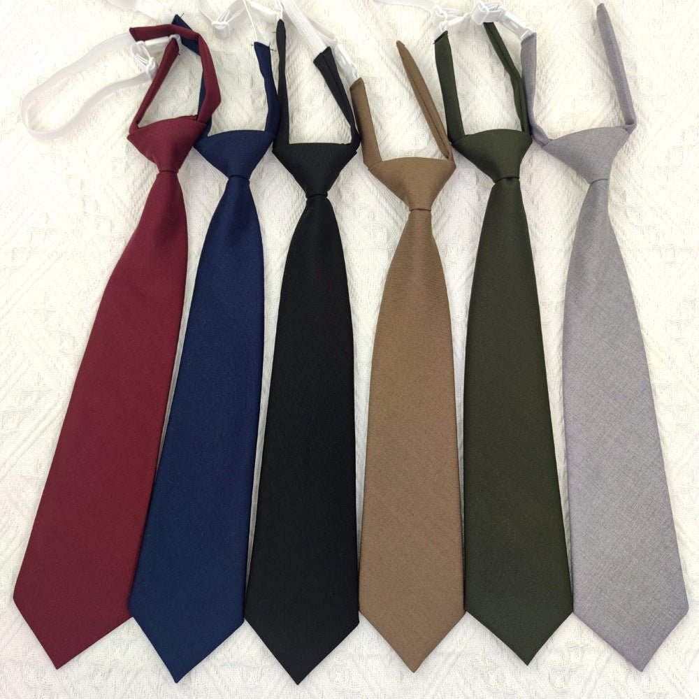Solid Color Navy Blue Tie Men's Tie - THREADLIGHT