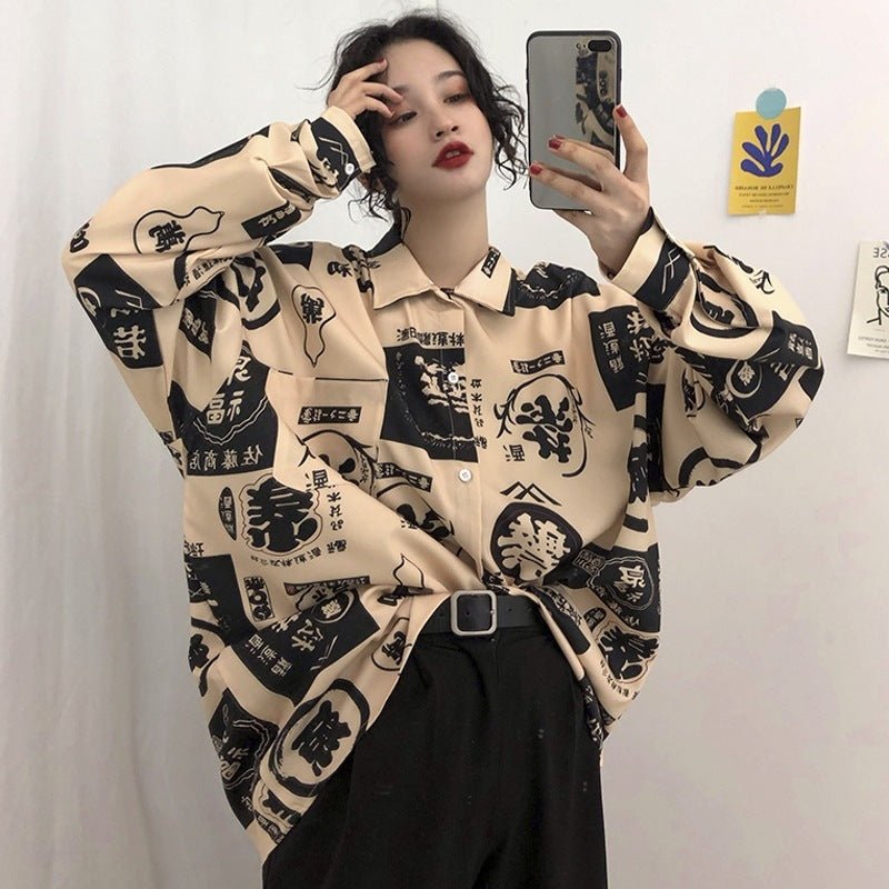 Streetwear Harajuku Clothing Ladies Shirt - THREADLIGHT