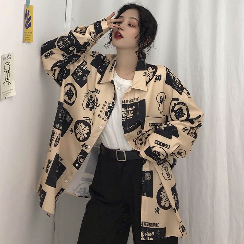 Streetwear Harajuku Clothing Ladies Shirt - THREADLIGHT