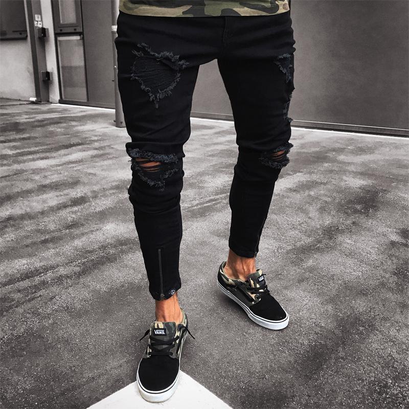 Streetwear Ripped Jeans - THREADLIGHT
