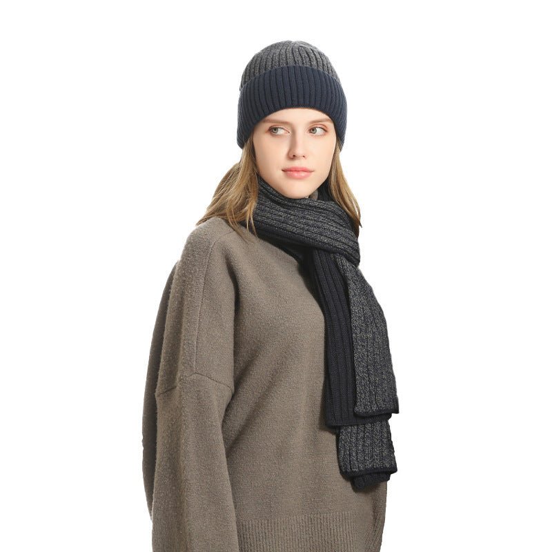 Warm Hat Scarf Gloves Knitted Plus Fluff Winter Men - THREADLIGHT