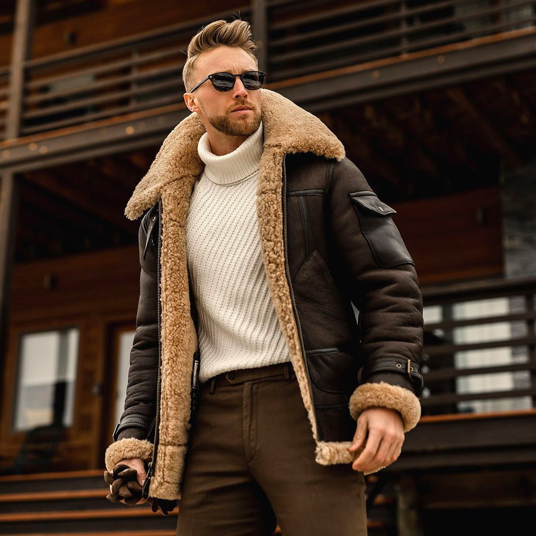 Winter Jacket Mens Military Fleece Warm Jackets Male Fur Collar Coats Army Tactical Jacket - THREADLIGHT