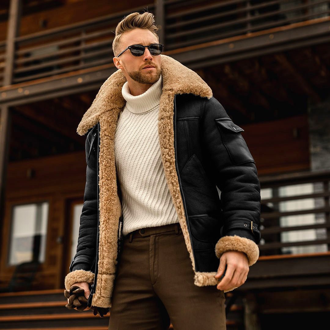 Winter Jacket Mens Military Fleece Warm Jackets Male Fur Collar Coats Army Tactical Jacket - THREADLIGHT