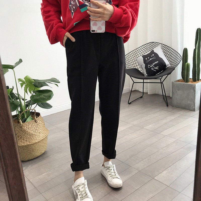 Women trousers casual loose streetwear - THREADLIGHT