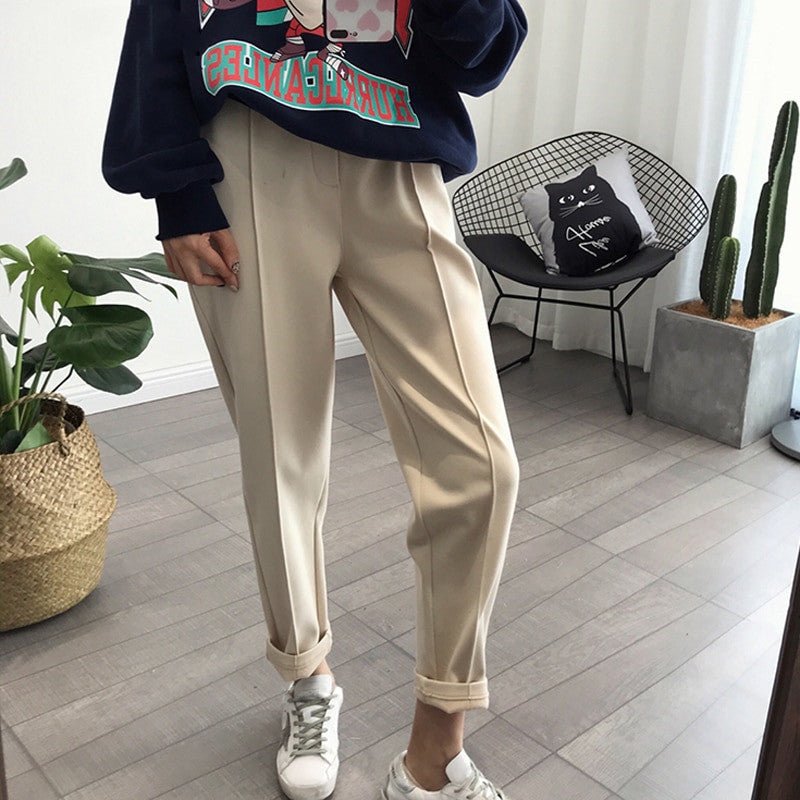 Women trousers casual loose streetwear - THREADLIGHT