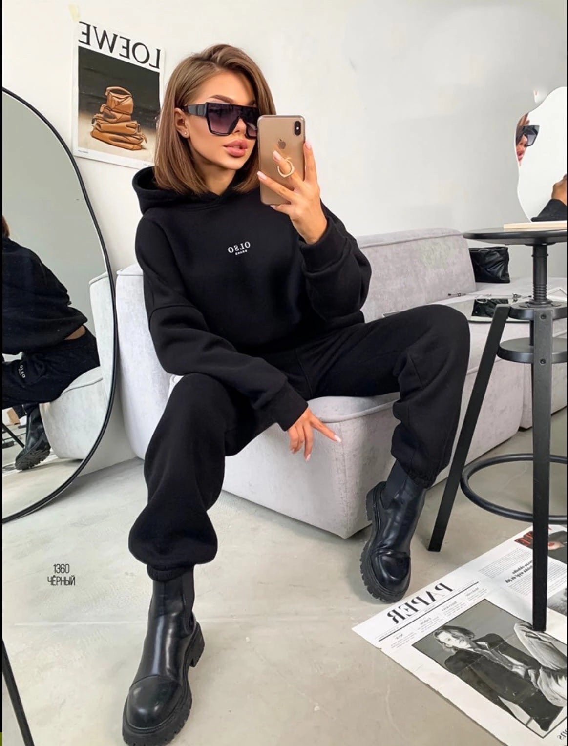 Women's Knitted Fleece Casual Suit Two - piece Set - THREADLIGHT