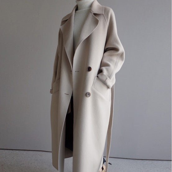 Womens Lapel Cashmere coat - THREADLIGHT