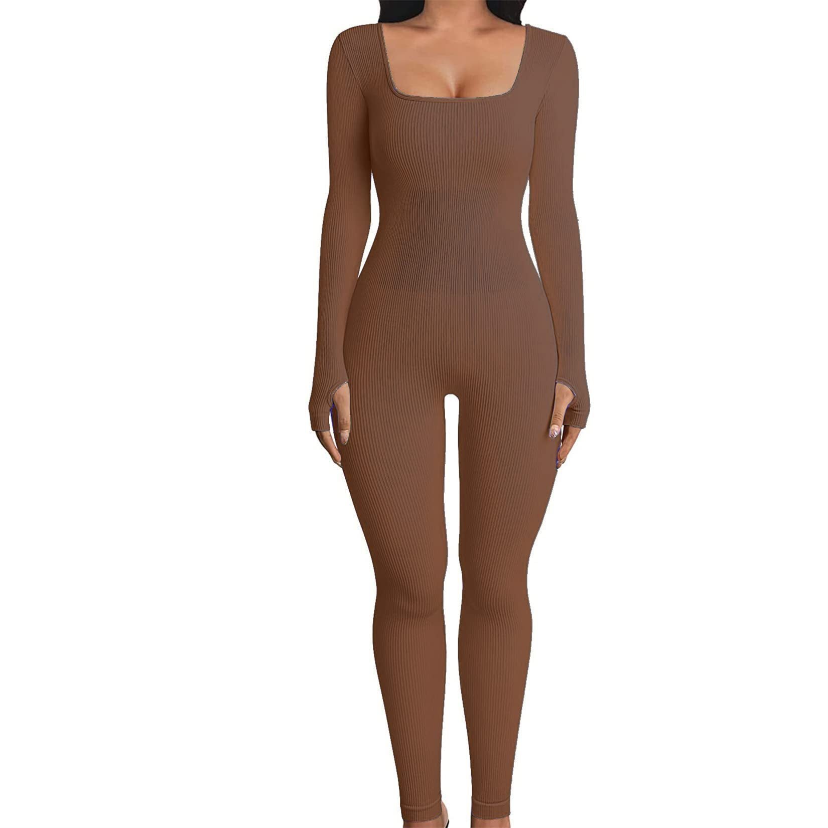 Women's Long - Sleeve Yoga Jumpsuit - THREADLIGHT