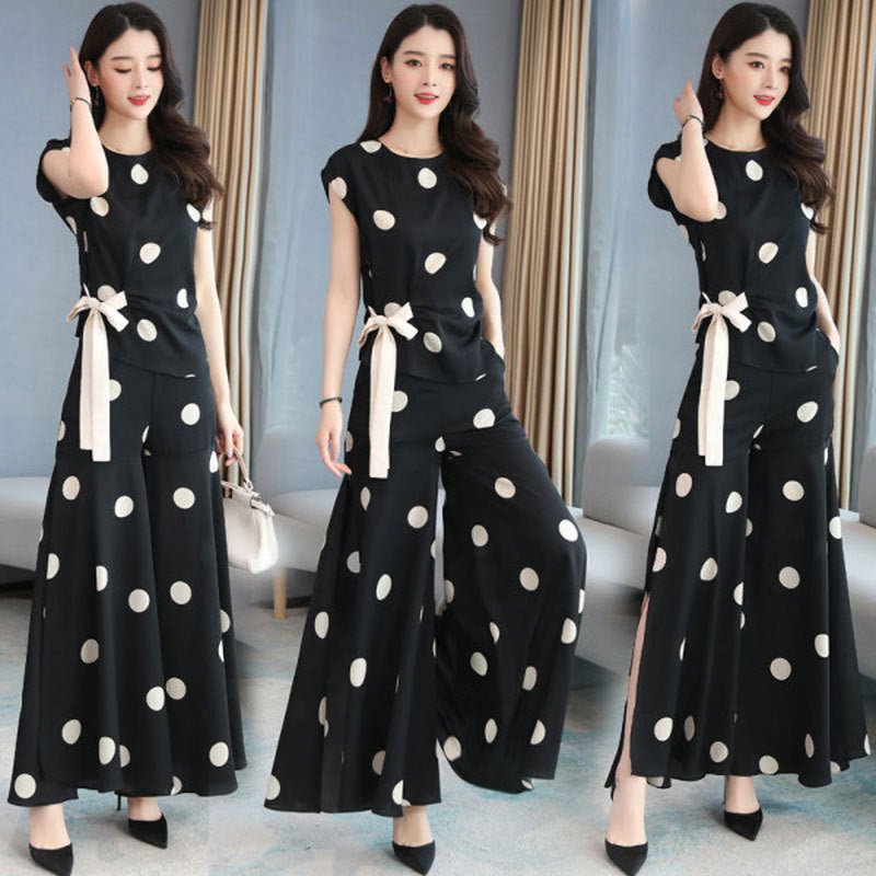 Womens Summer Suit Wide Leg 2 - Piece Pants AND Shirt - THREADLIGHT