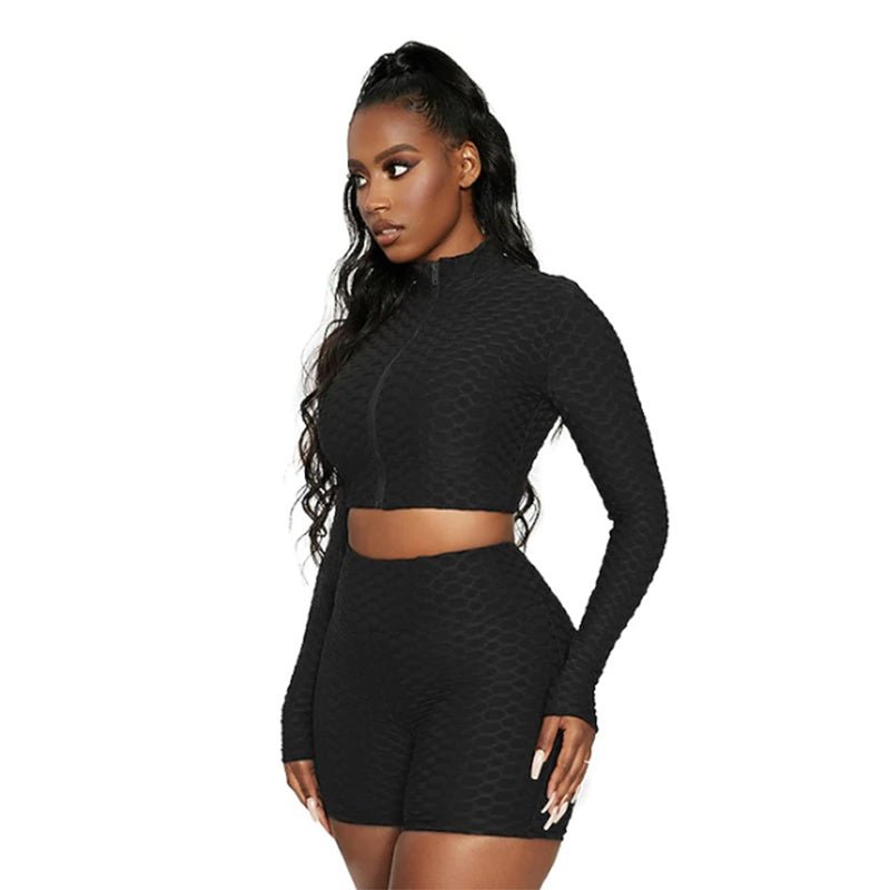 Women's Tracksuit Yoga Fitness Suit Activewear Set Tummy Control Butt Lift Long Sleeve Sport Clothing - THREADLIGHT