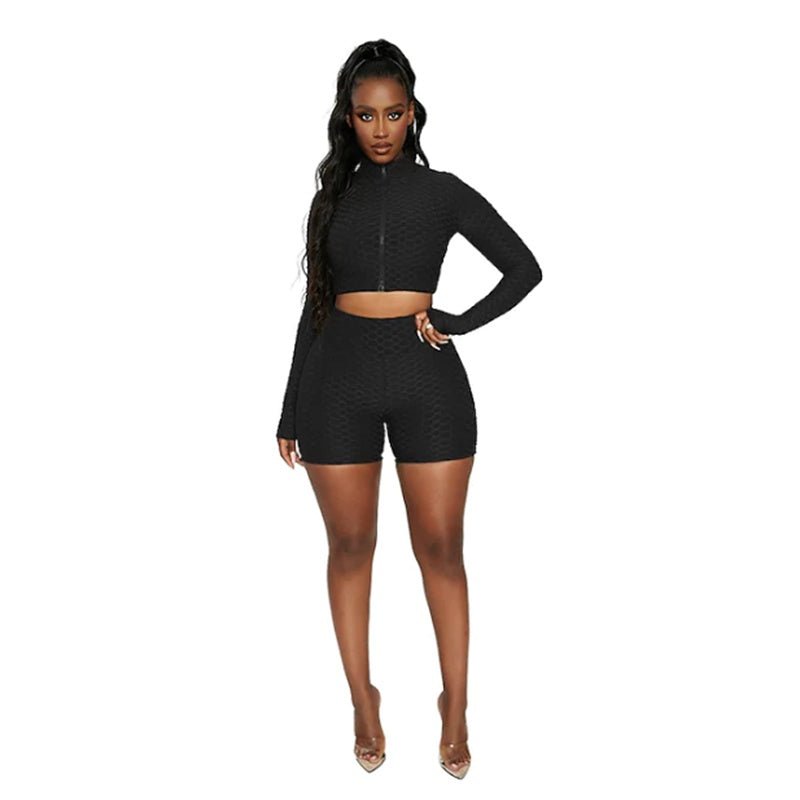 Women's Tracksuit Yoga Fitness Suit Activewear Set Tummy Control Butt Lift Long Sleeve Sport Clothing - THREADLIGHT