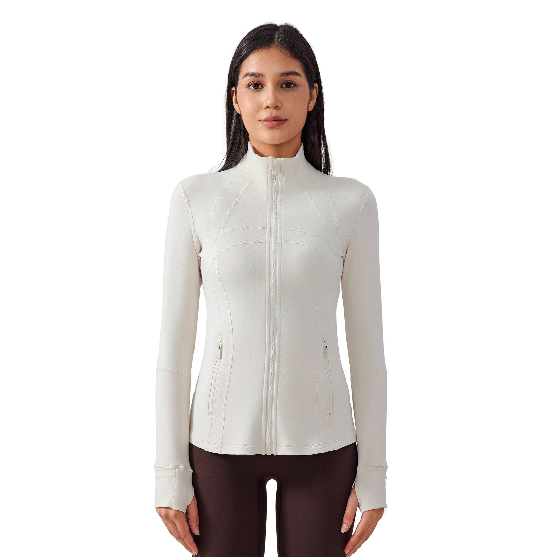 Yoga Sports Jacket Women Elastic Zipper Running Fitness Yoga Jackets - THREADLIGHT