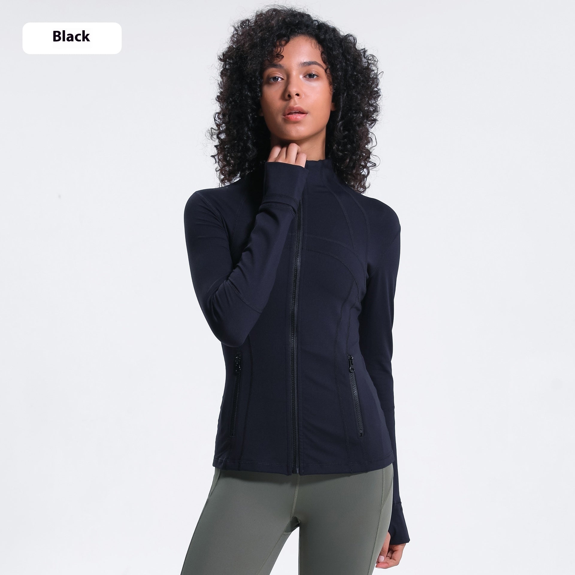 Yoga Sports Jacket Women Elastic Zipper Running Fitness Yoga Jackets - THREADLIGHT